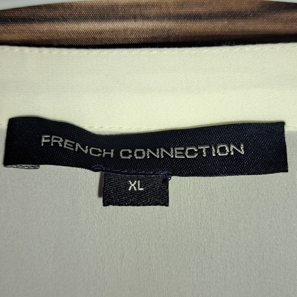 French Connection Anika Recycled Crepe Ruffle Top-CLOTTED CREAM: XL - Picture 3 of 7